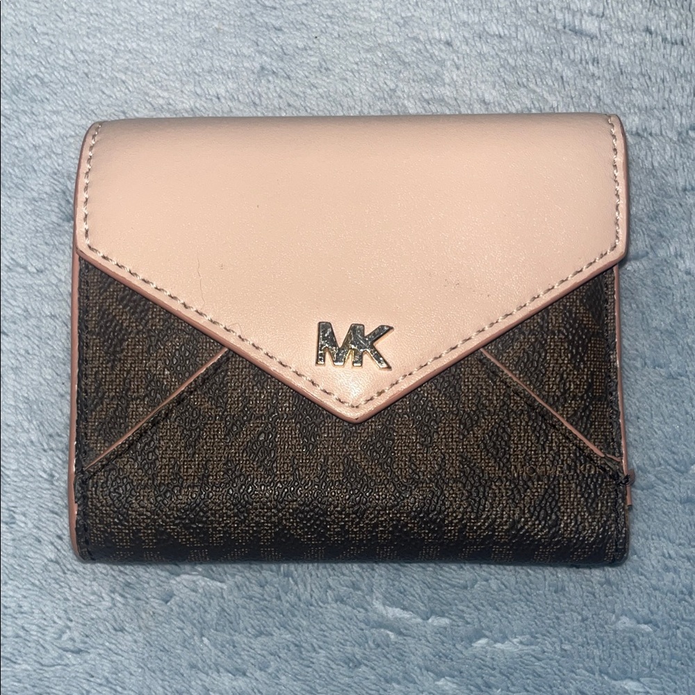 Michael Kors Blush and Dark Brown Wallet